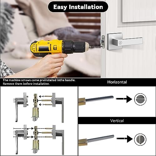 Exterior Interior Door Handle Lever Set