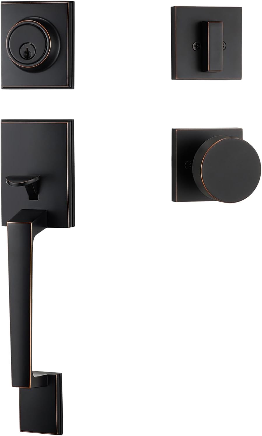 Oil-Rubbed-Bronze Front Door Handle