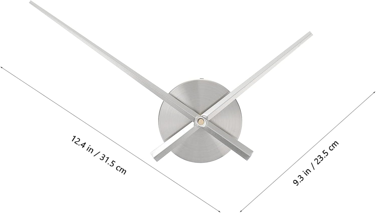 Precision Battery-Operated Clock Movement Kit with Silver Shaft and Handles