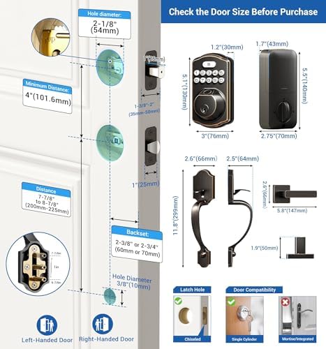 Seamless Front Door Lock with Oil Rubbed Bronze