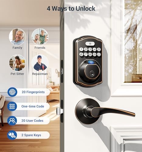 Fingerprint Keypad Door Lock Secure Electronic Keypad Deadbolt