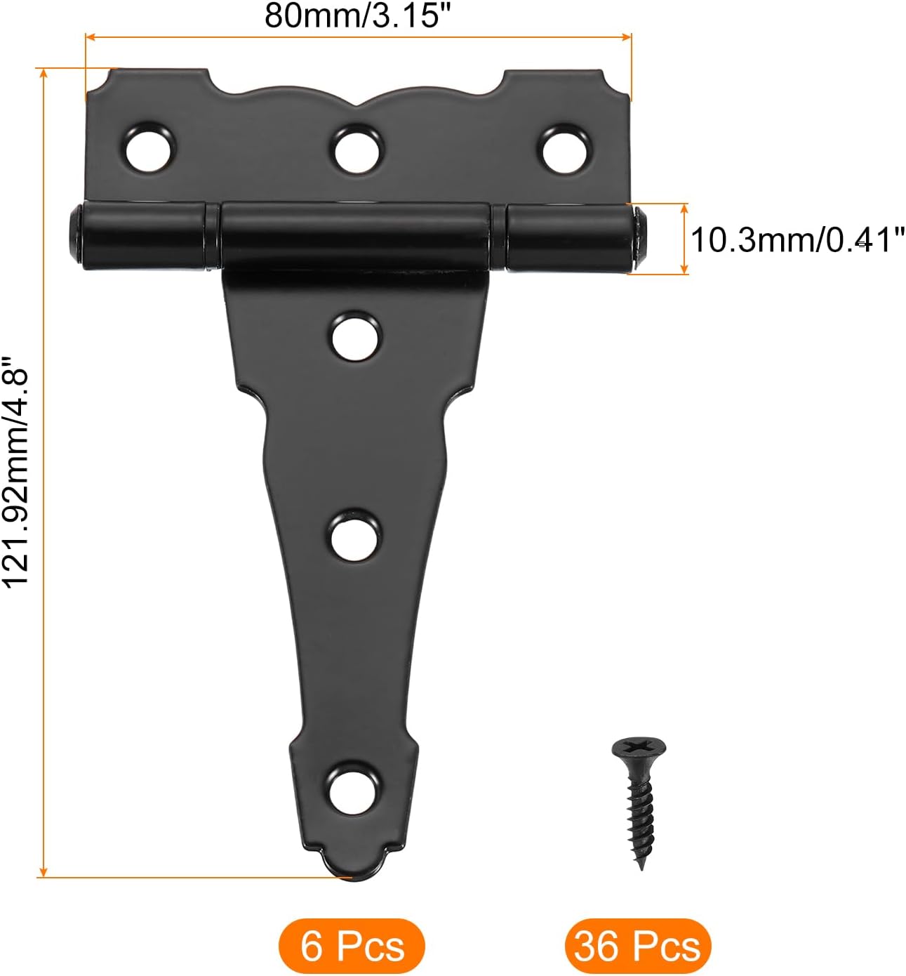 T-strap Door Hinges for Sheds Barns Rustic Durable