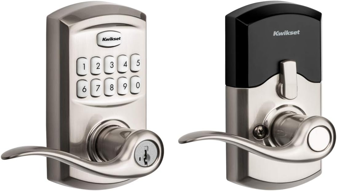Kwikset SmartCode 917 SATIN Nickel Door Keypad Quad-Dot Security Entry