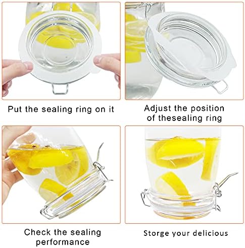 12-Piece Silicone Gasket Set for Mason Jars - Airtight Replacement Seals