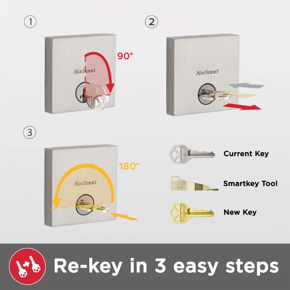 Kwikset Arlington Front Door Lock Set with Rekey Deadbolt and Smart Key