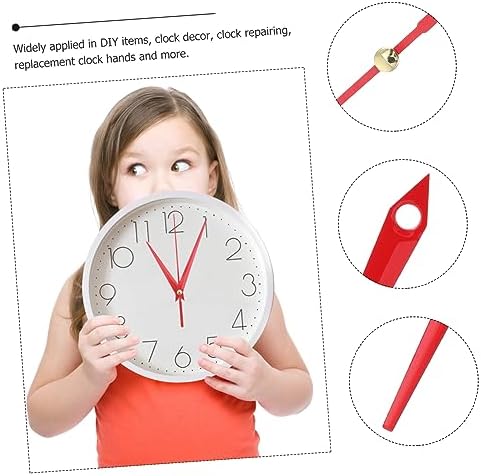 BESTYASH Red 10-Pointer Clock Mute Replacement Hands