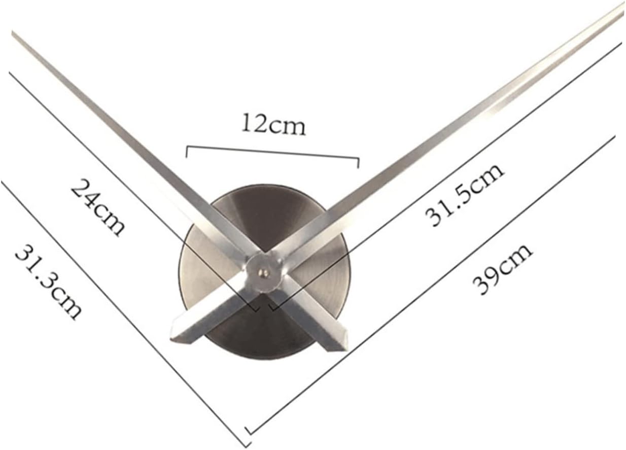 DIY 3D Silver Cross Stitch Wall Clock with Open Design