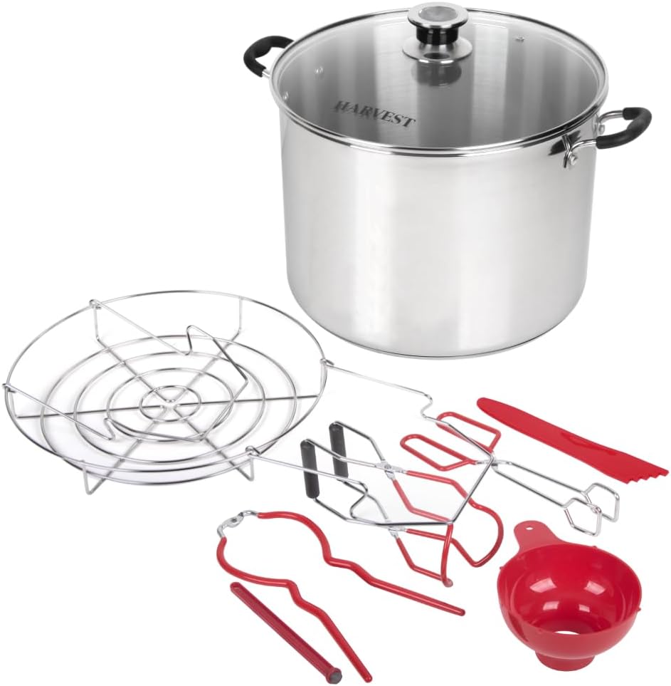 20 Qt Canning Pot with Rack - Works on All Stovetops