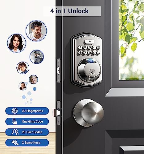 Biometric Smart Lock Fingerprint Unlock Multi-Family Security Front Door Lock