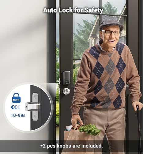 Fingerprint Door Lock with 2 Knobs