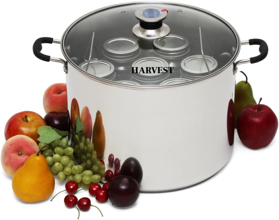 20 Qt Canning Pot with Rack - Works on All Stovetops