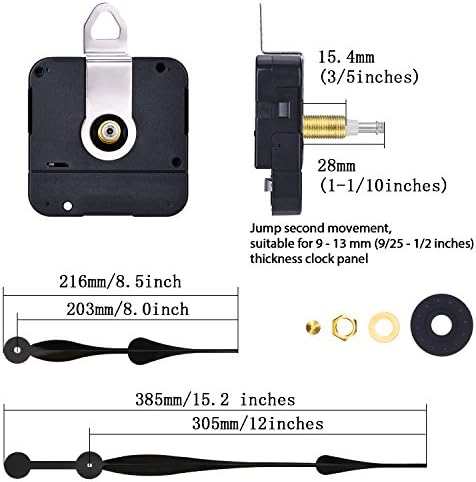 Hicarer High Torque Quartz Clock Mechanism Replacement for DIY