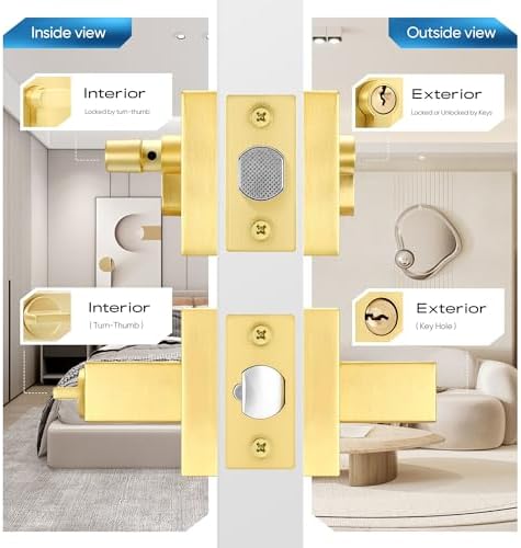 High-Quality Door Handle and Deadbolt Set for Home Office Use
