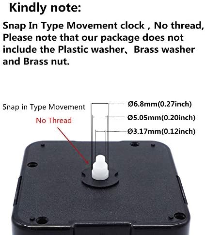 Adjustable Cross Stitch Clock Movement 8mm Shaft for Embroidery Clocks