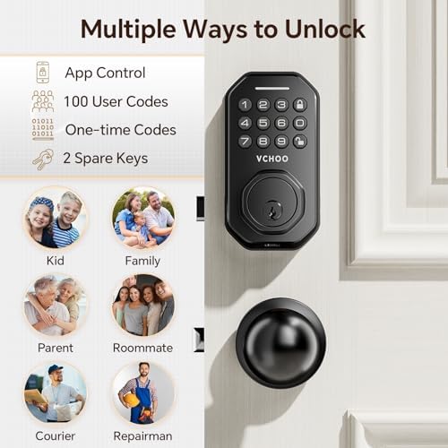 Keyless Entry Door Lock with Handle for Smart Security