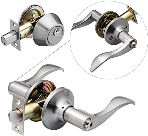 Reversible Door Handle Set with Keys