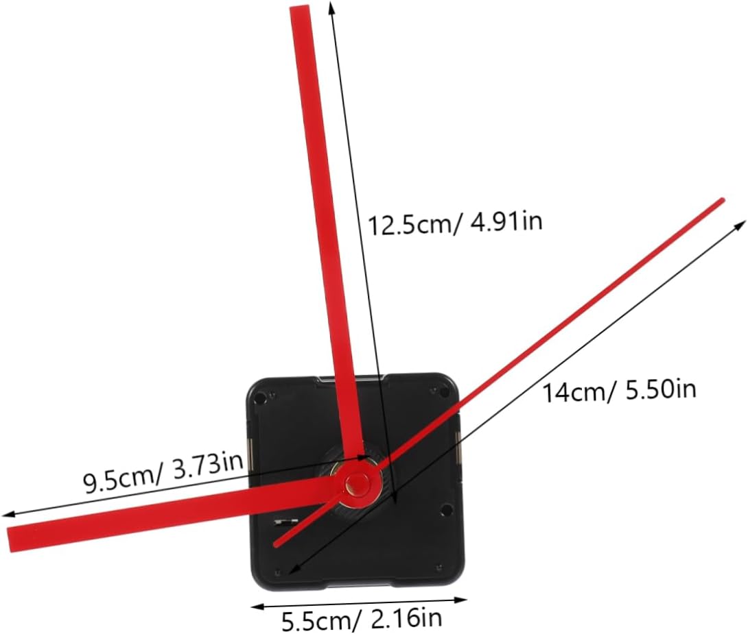 High-Quality Red Extended Screw Mute Clock Mechanism for Clock Hands Replacement