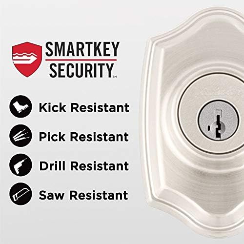 Kwikset Belleview Entry Knob and Door Deadbolt Set with Smart Key Replacement