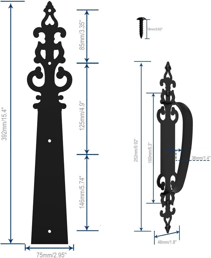 Premium Steel Hinges for Carriage Doors