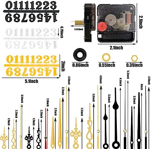 6-Piece Numerals Kit for Wall Clocks