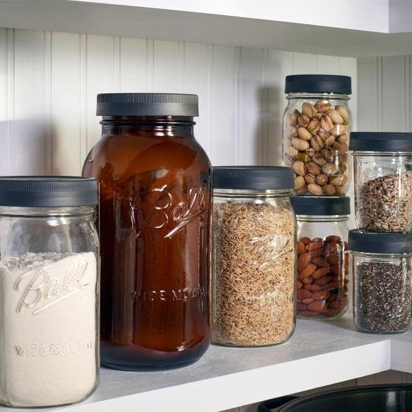 Ball Leak-Proof Plastic Lids for Glass Mason Jars Pack of 6