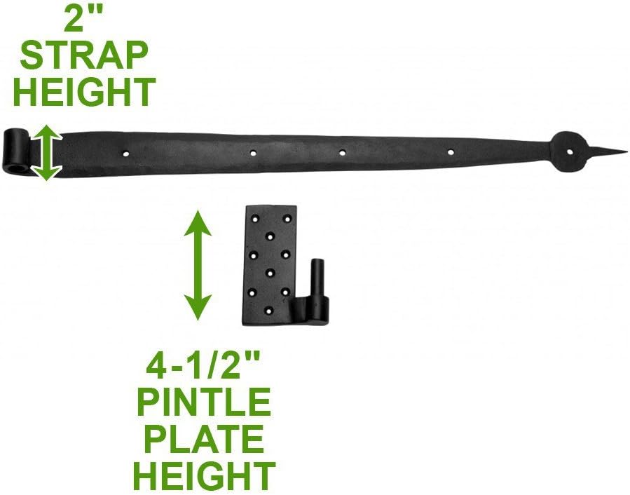 Sturdy Black Pintle Hinges for Colonial Homes