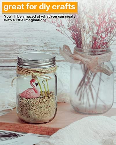 Premium 12oz Glass Jars with lids for Canning Storage