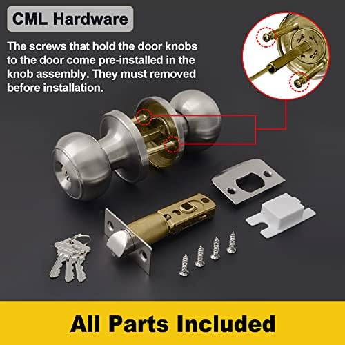 Sturdy Solid Stainless Steel Knob Set