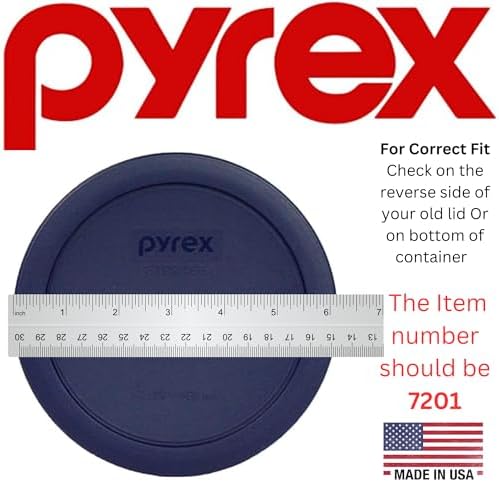 Pyrex Original 4-Cup Blue Lids dishwasher safe made in the USA