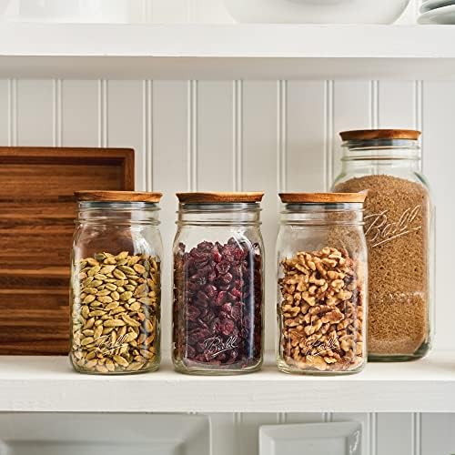 BPA-Free Acacia Wood Jar Lids - 5 Pack