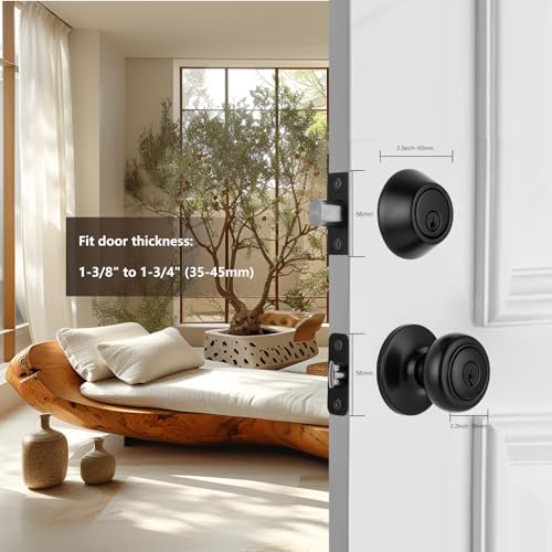 Matte Black Coastal Style Door Knobs