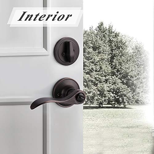 Probrico 6 Set Door Entry Lever Multi Cylinder Deadbolt Combo Set