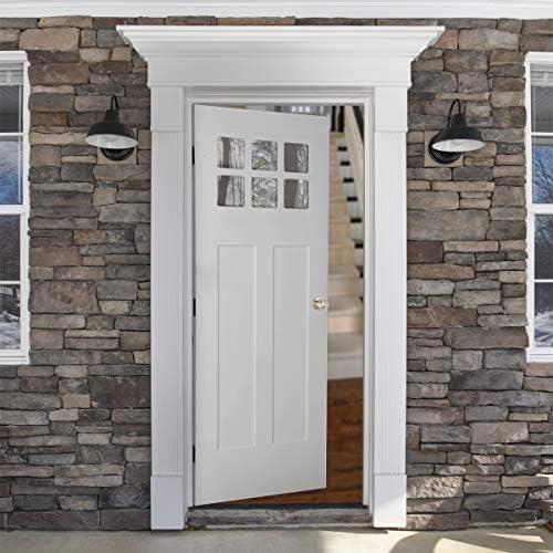 Amazon Basics Exterior Door Knob With Lock Satin Nickel Coastal Style