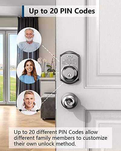 Smart Deadbolt Lock with Keypad for Front Door Keyless Entry Security