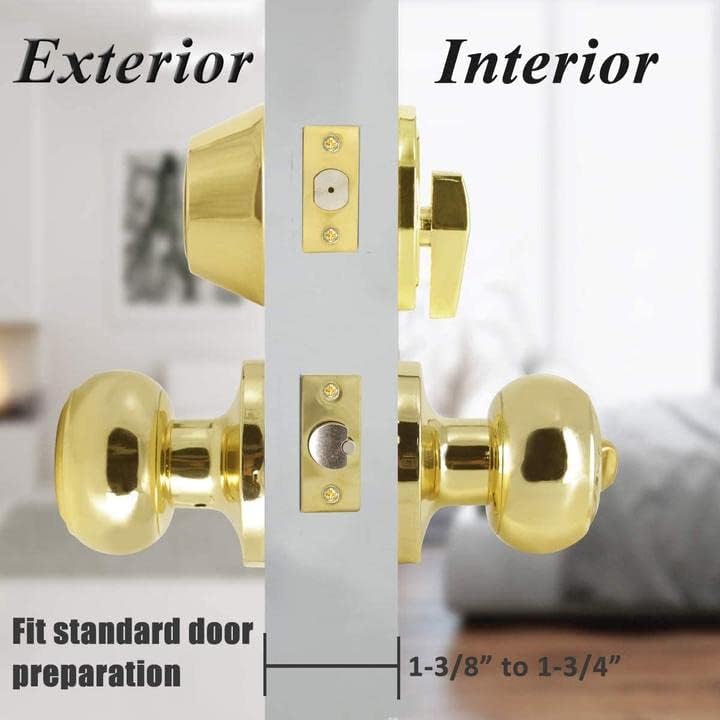 Probrico 6-Piece Door knob and deadbolt set
