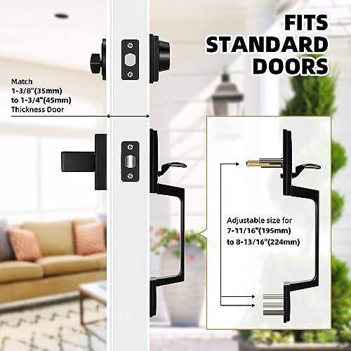 Azdele Front Door Handle and Deadbolt Set Front Door Lock Set