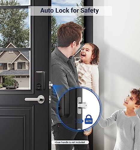 Biometric Smart Lock Fingerprint Unlock Multi-Family Security Front Door Lock