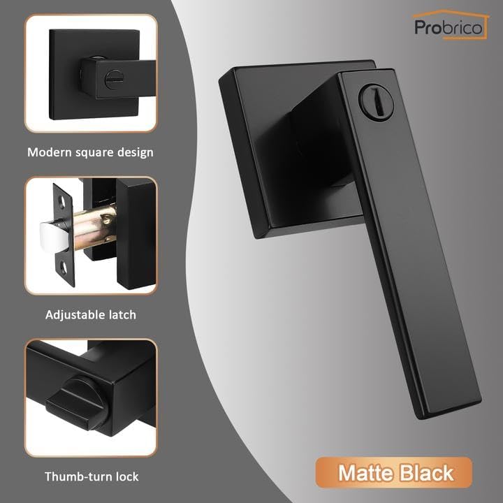 Privacy Door Lock Caps for Bedroom Bathroom with Black Finish