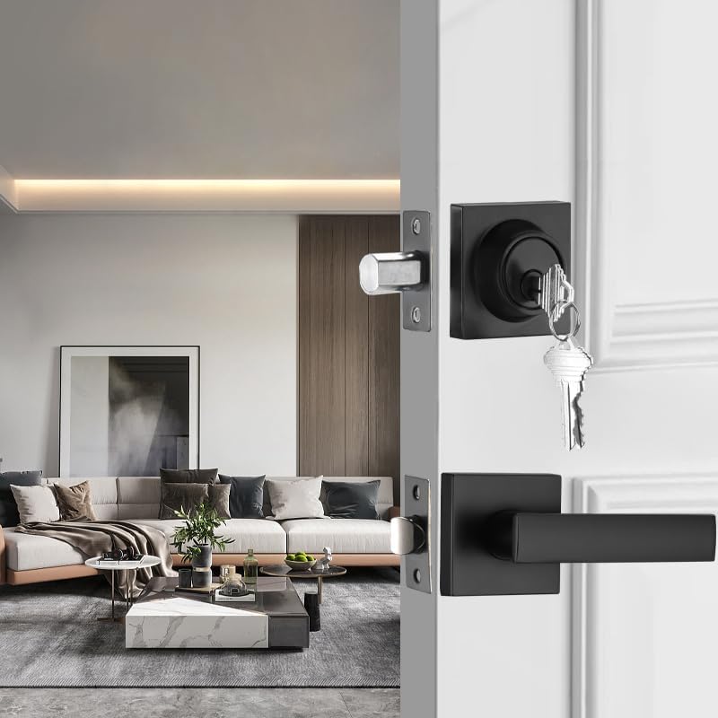Front Door Lock Set with murmizing Cylinder Deadbolt