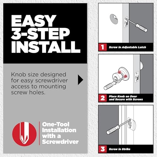 Kwikset Maven Interior Privacy Doorknob with Easy Setup and Smooth Release