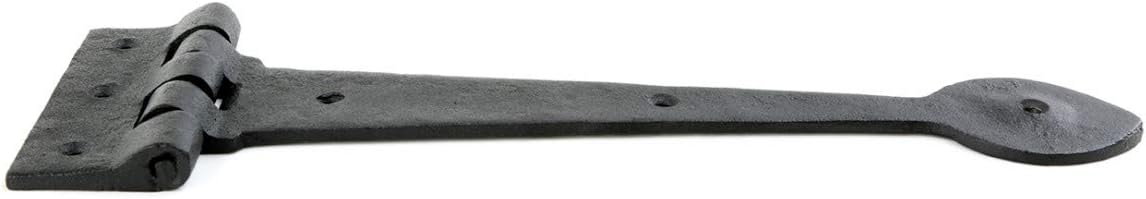 Premium 105-Inch Black Wrought Iron Door Hinges