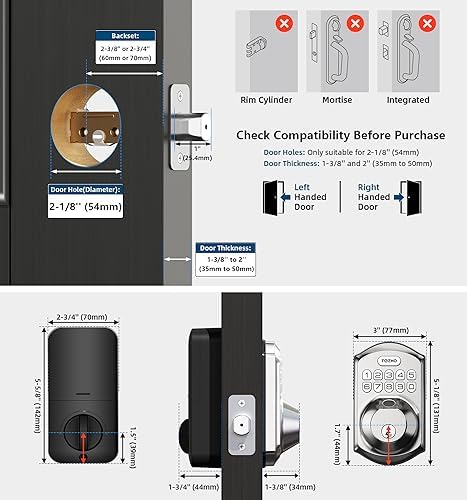 TEEHO Fingerprint Door Lock