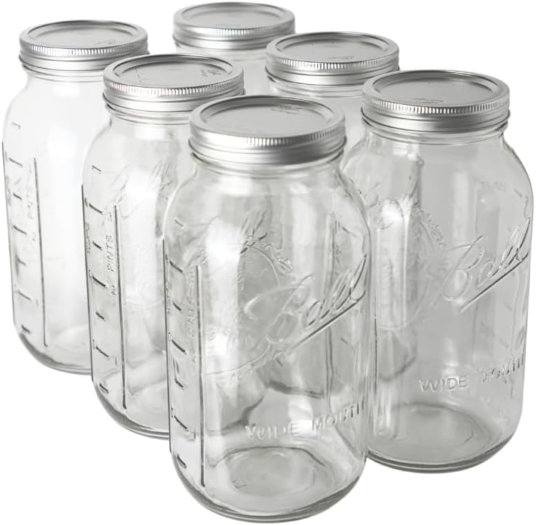 Ball 64oz Mason Jars with Lids Bands