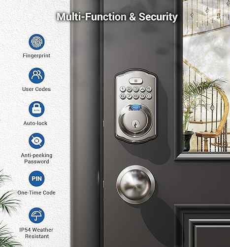 Fingerprint Door Lock with 2 Knobs