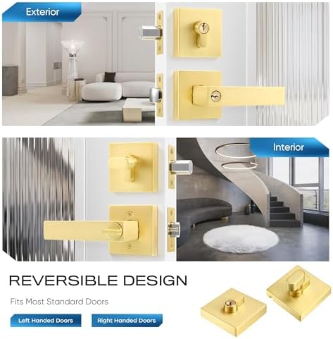 High-Quality Door Handle and Deadbolt Set for Home Office Use