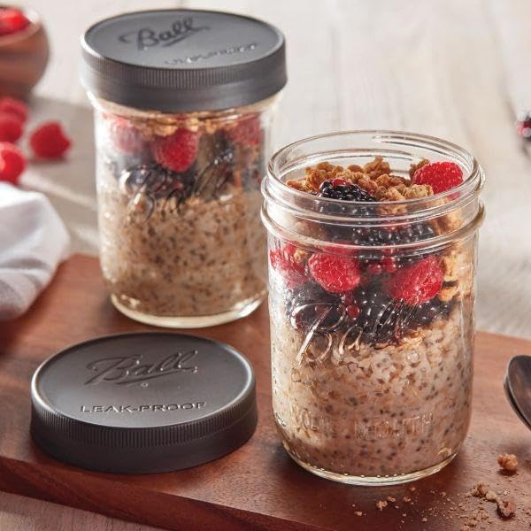 Ball Leak-Proof Plastic Lids for Glass Mason Jars Pack of 6
