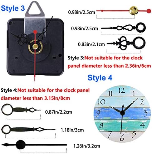 Two-Pack Wall Clock Movement Kit for DIY Repair Replacement and Customization