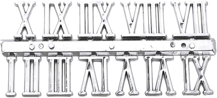 DIY Digital Clock Numbers Kit - Roman Numerals Silver