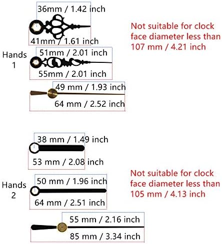 Sweep Silent Premium Replacement Clock Mechanism with 12888 for TIKROUND Clocks