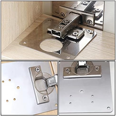 DOITOOL Black Door Hinges 4pcs Flat Brackets Stainless Steel